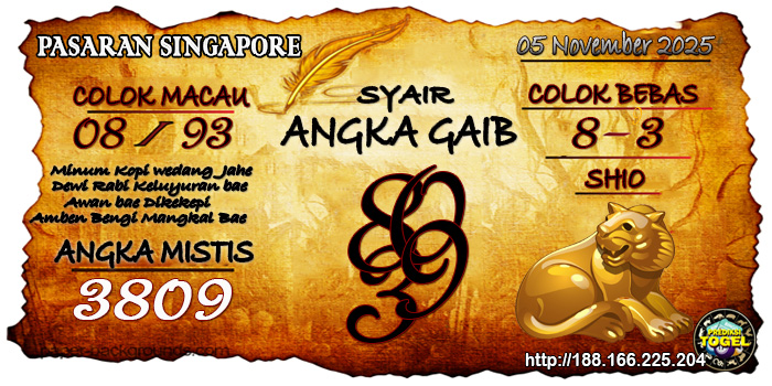 Prediksi Togel Singapore Rabu 5 November 2025