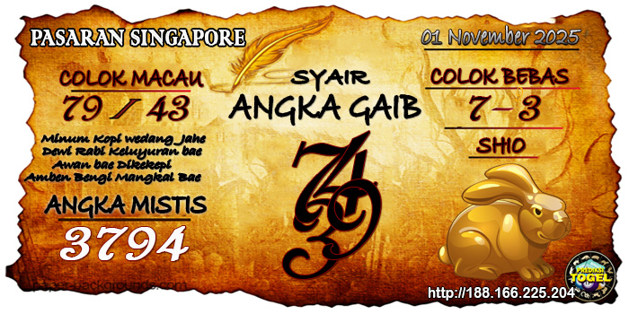 Prediksi Togel Singapore Sabtu 1 November 2025